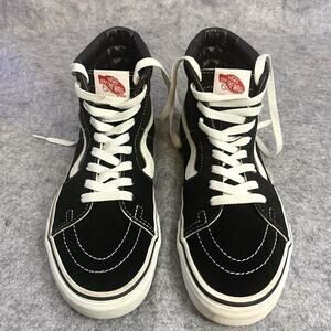 Vans Sk8 Hi Black White Suede High Top Sneakers, Men’s 6.5, Women’s Size 8